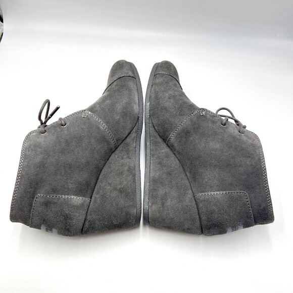 Toms Womens Size 10 10M Gray Suede Leather‎ Wedge Ankle Boots Booties Shoes - Picture 8 of 12